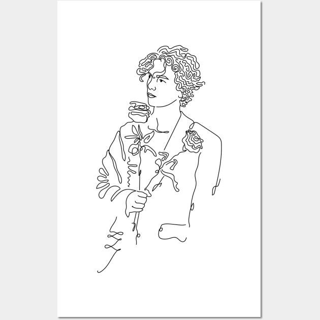 Timothee Chalamet lineart shirt sticker Wall Art by nanaminhae